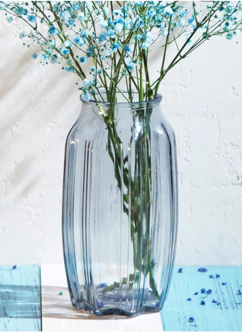 LINGWEI - Glass Flower Vase Thickened Crystal Glass Bud Vase Roman Bottle Cute and Clear Flower Vase Desktop Flower Pot For Center Pieces - Image 1