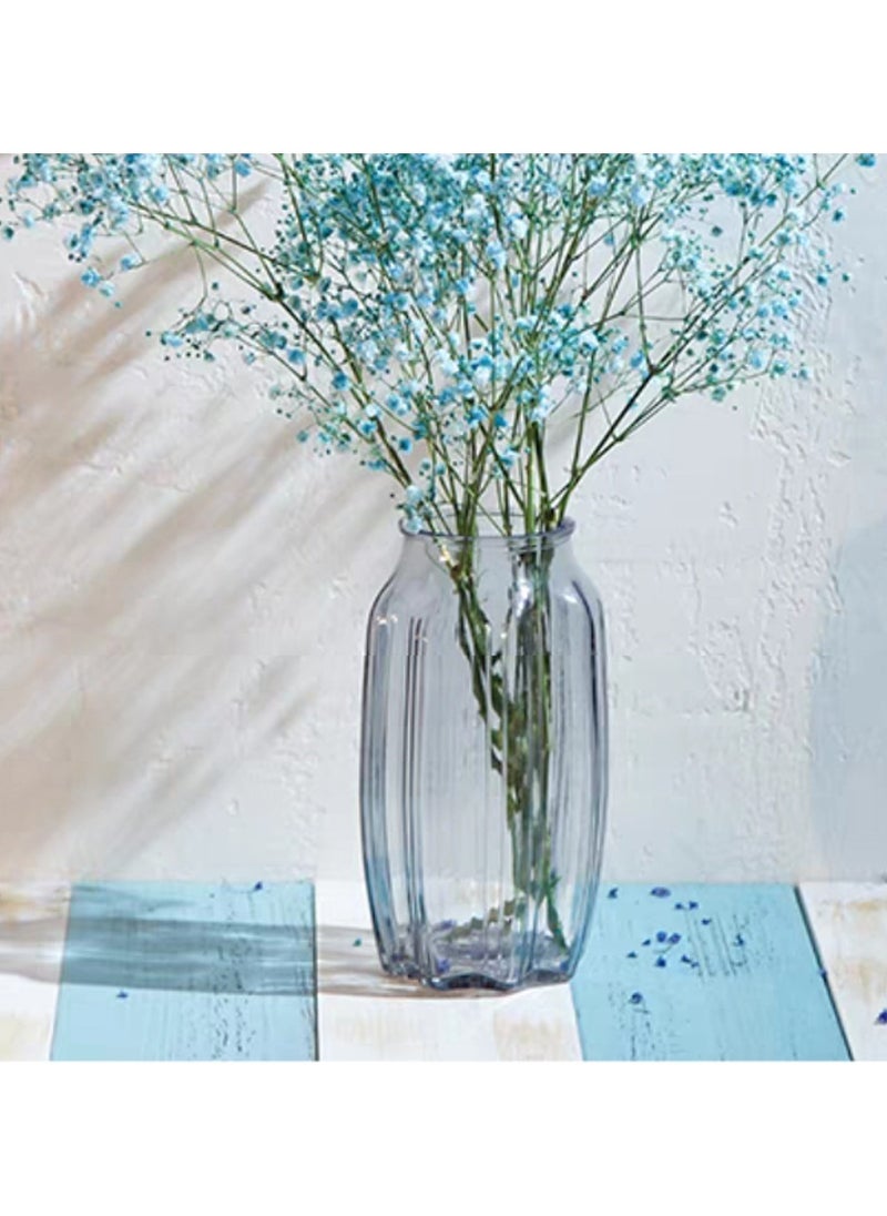 LINGWEI - Glass Flower Vase Thickened Crystal Glass Bud Vase Roman Bottle Cute and Clear Flower Vase Desktop Flower Pot For Center Pieces - Image 1