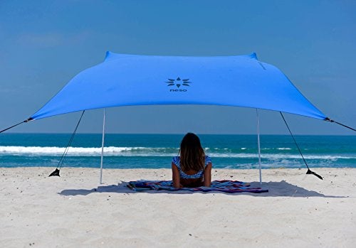 Neso Tents Beach Tent with Sand Anchor, Portable Canopy Sunshade - 7' x 7' - Patented Reinforced Corners(Periwinkle Blue) - Image 1