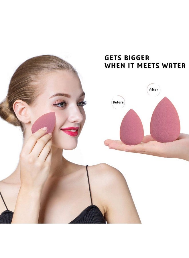 Leeshine 7 Pcs Makeup Blender Sponge Set Soft Beauty Sponge Blender With A Bottle And Egg Case Holer For Blending Foundation Cream And Powder (Pink Metal Holdercan Packaging) - Image 4