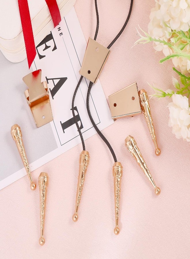 CHGCRAFT 12pcs Bolo Tie Making Accessories Kit with Light Gold Bolo Tie Slides, Sliders, End Caps & Clasps - Image 5