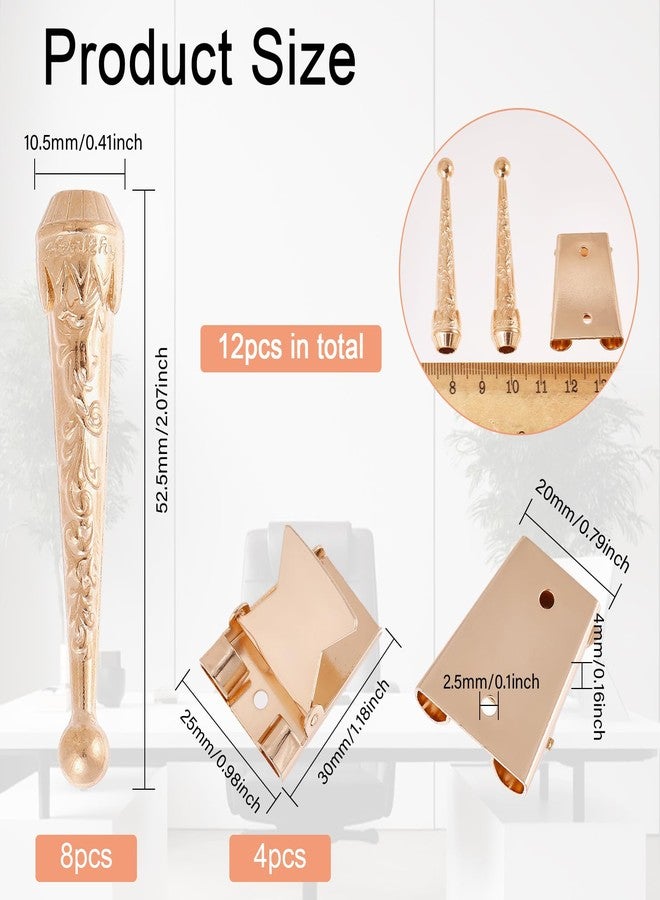 CHGCRAFT 12pcs Bolo Tie Making Accessories Kit with Light Gold Bolo Tie Slides, Sliders, End Caps & Clasps - Image 2