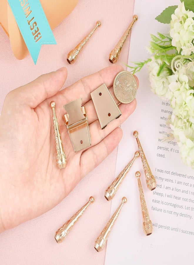 CHGCRAFT 12pcs Bolo Tie Making Accessories Kit with Light Gold Bolo Tie Slides, Sliders, End Caps & Clasps - Image 3