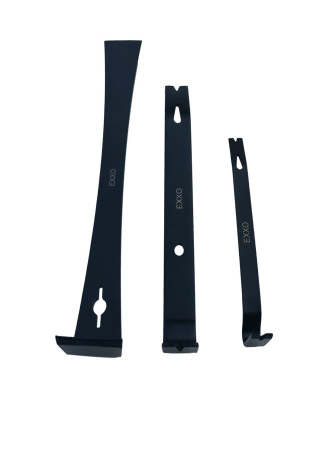 Exxo مجموعة مكشطة قضبان الرفع من EXXO Tools - مجموعة من 3 قطع من قضبان الرفع: قضيب رفع مسطح 5-1/2 بوصة، قضيب رفع مسطح 7-1/2 بوصة، أداة رفع التشذيب 9-1/2 بوصة، أداة مكشطة، أداة سحب المسامير، أداة سحب المسامير، مجموعة أدوات متعددة الاستخدامات من 3 قطع، أداة إزالة التشذيب - Image 3