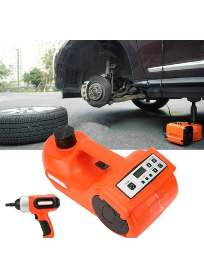 5*1 Car Jack Electric Floor Jack Electric Tire Lifting Hydraulic Jack Set with air comprosserTire Repair Tool tire DC12V 5T Multifunction Car Electric Floor Jack Portable Hydraulic Lifting Set For Car - Image 1