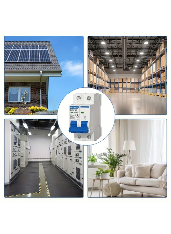 2Pcs DZ47 63 2P 10A DC Photovoltaic Circuit Breaker For Solar System Model 2PC10A - Image 4