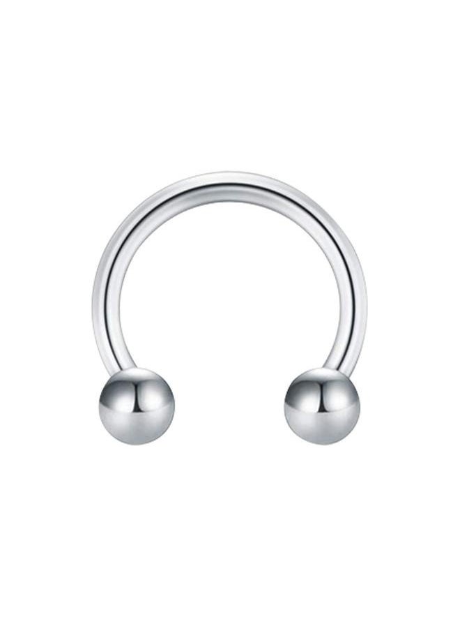 yongsheng Forbidden Body Jewelry Titanium Septum Piercing Horseshoe Hoop Ring with 3 mm Balls，Stainless Steel Horseshoe Captive Bead Nose Ring  - Image 1