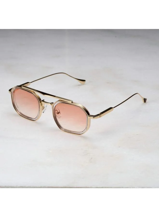  اكسبليست باوتس نظارات شمسية أنيقة للجنسين من فيكس جولد بتدرج ذهبي وشفاف