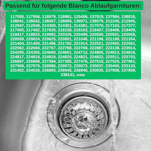 Blanco, 119146 8cm Sink Strainer with Easy Use Pivot 18 Drain Holes Genuine Replacement Stainless Steel - Image 3