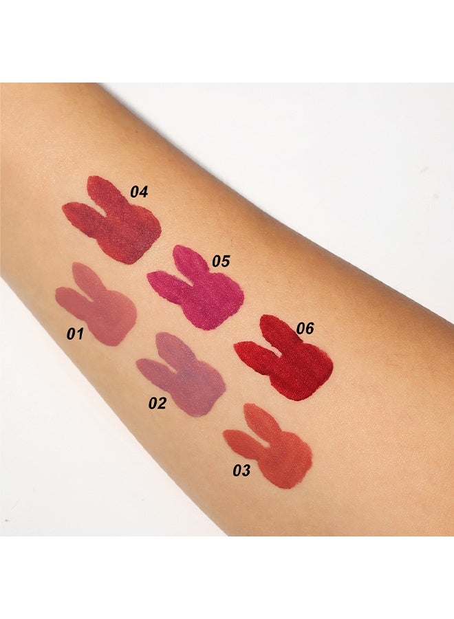 YOUNG VISION 6-Pcs Matte Velvet, Matte Nude Liquid Lipstick Set - Long-Lasting & Pigmented Shades, Lip Gloss Bundle Gift Collection for Girls/Women - Image 4