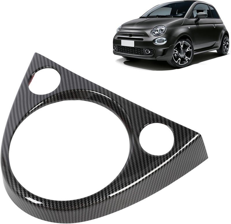 Gear Shifter Panel Frame Trim Cover, Gear Box Shift Panel Frame Cover Sticker, Paste Installation for 500 - Protective Scratch Layer, Easy Peel and Stick, (Carbon Fiber Pattern) - Image 4