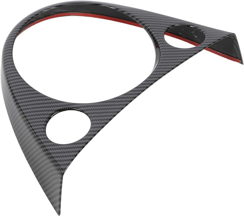 Gear Shifter Panel Frame Trim Cover, Gear Box Shift Panel Frame Cover Sticker, Paste Installation for 500 - Protective Scratch Layer, Easy Peel and Stick, (Carbon Fiber Pattern) - Image 3