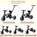 Bobike Toddler Bike with Push HandleTricycles for 1 to 3 Years Old Toddler Tricycle with Push Handle for Boy Girl Baby Balance Bike with Adjustable Seat Height and Removable Pedal Black - Image 4