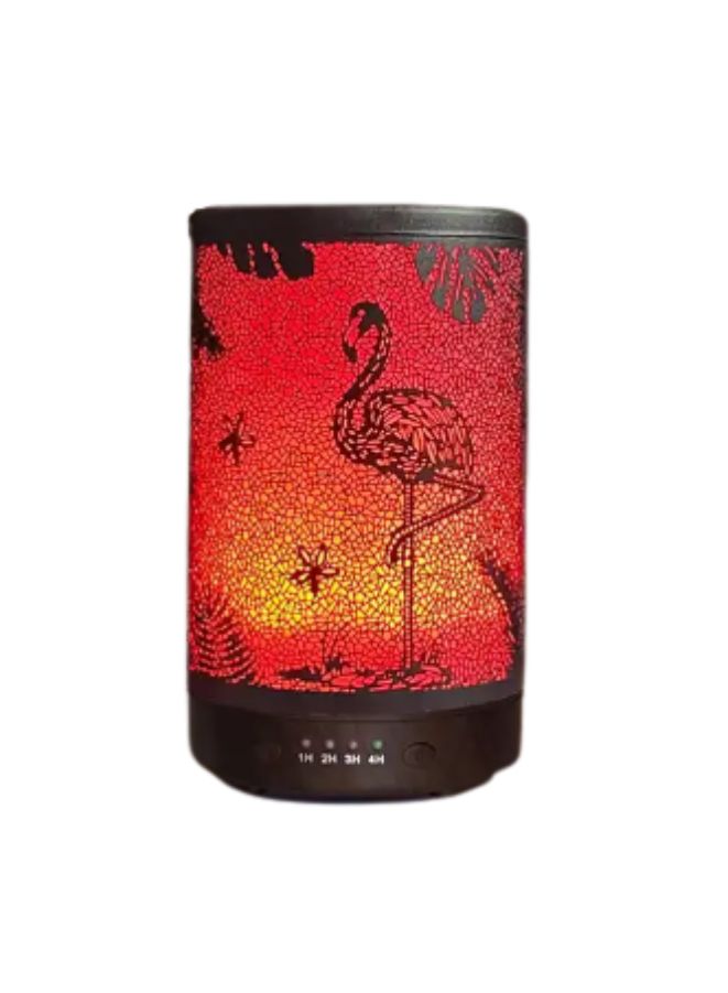 Essential Oil Diffuser With 120 Ml Capacity. Metal Aromatherapy Diffuser With Auto Shut Off Protection, Waterless, 7 Selectable Led Colors, for Home, Office, Spa, Flamingo - Image 1