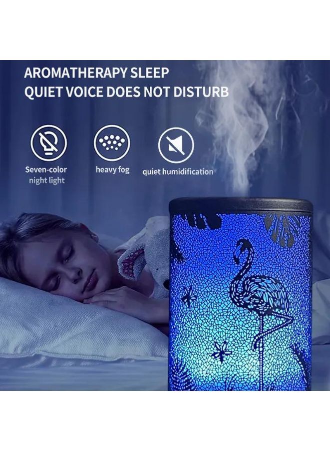 Essential Oil Diffuser With 120 Ml Capacity. Metal Aromatherapy Diffuser With Auto Shut Off Protection, Waterless, 7 Selectable Led Colors, for Home, Office, Spa, Flamingo - Image 4