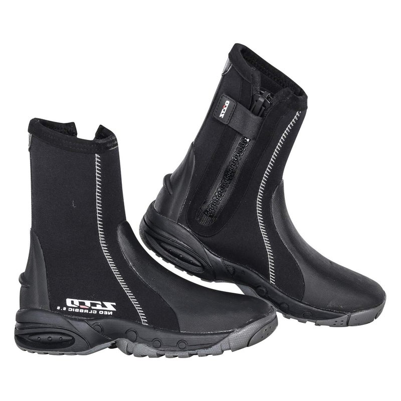 ZCCO 5mm Neoprene Diving Boots with Anti-Slip Rubber Sole, Scuba Snorkeling Boots for Water Sports, Black (black, 6) - Image 1