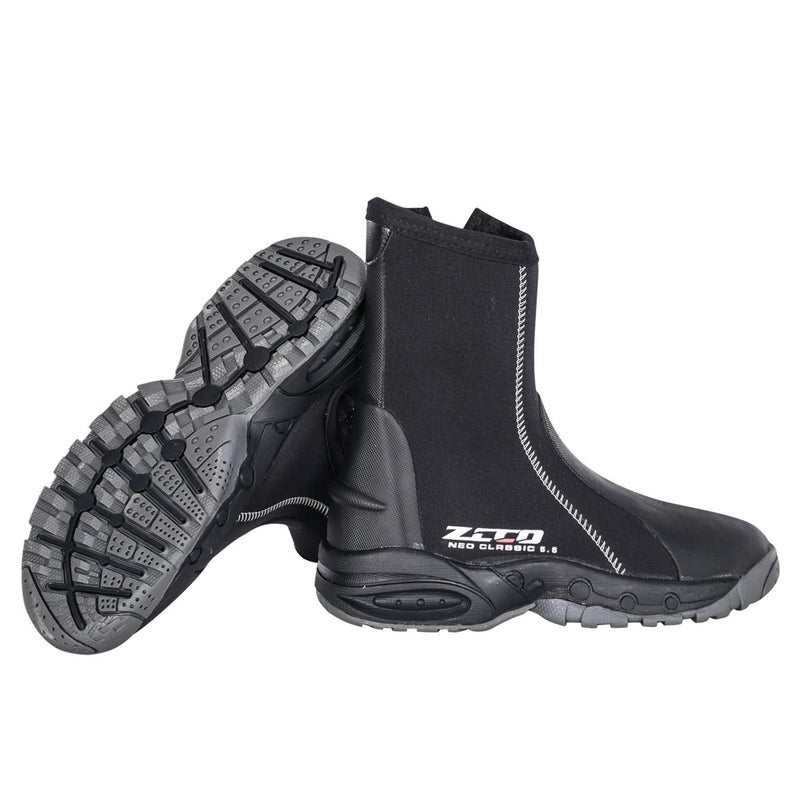 ZCCO 5mm Neoprene Diving Boots with Anti-Slip Rubber Sole, Scuba Snorkeling Boots for Water Sports, Black (black, 6) - Image 5