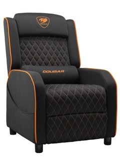 Cougar COUGAR Ranger One Gaming Sofa Chair, Ergonomic Recliner with Adjustable Backrest (95°/135°/160°), Breathable Woven Fabric, High-Density Foam Padding, Headrest & Lumbar Pillow, Side Storage Pocket, Steel Frame, 150kg Max Capacity, Ideal for Console & PC Gaming, Black/Orange | 3MRAOORB.0001  - Image 1