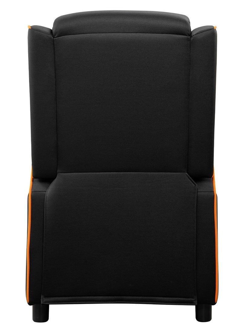 COUGAR Ranger One Gaming Sofa Chair, Ergonomic Recliner with Adjustable Backrest (95°/135°/160°), Breathable Woven Fabric, High-Density Foam Padding, Headrest & Lumbar Pillow, Side Storage Pocket, Steel Frame, 150kg Max Capacity, Ideal for Console & PC Gaming, Black/Orange | 3MRAOORB.0001 - Image 5