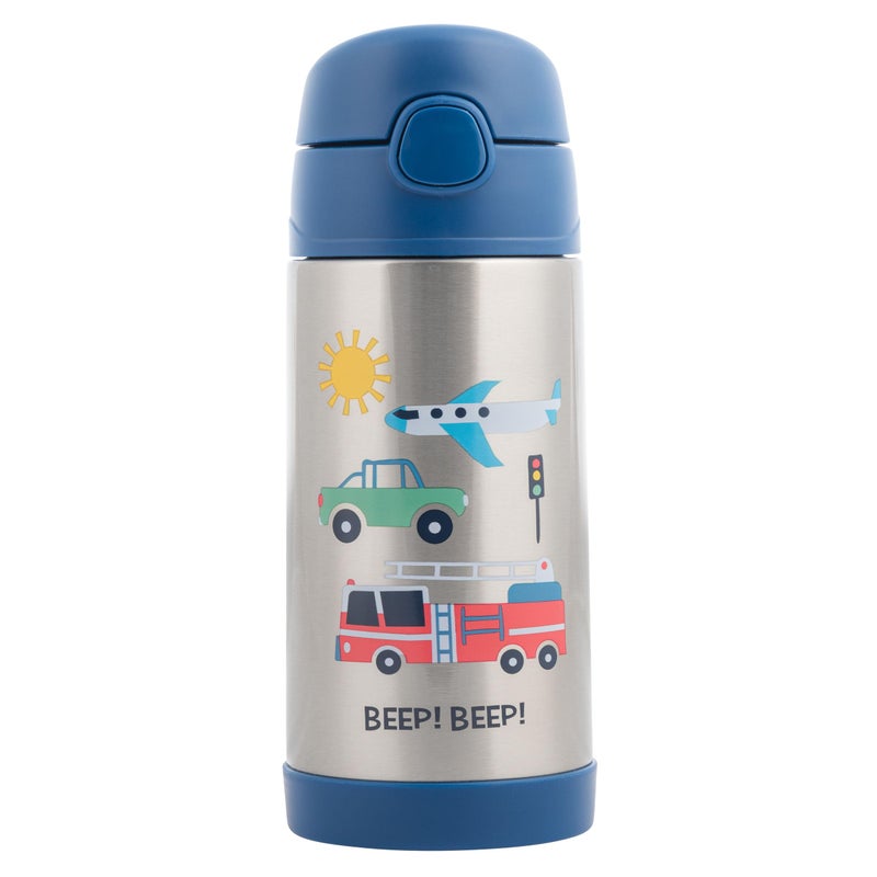Stephen Joseph Double Wall Stainless Steel Bottles Insulated Water Bottle for Kids Toddlers Vacuum Insulated Bottle with Straw BPAFree Water Bottle 118 Ounces Transportation