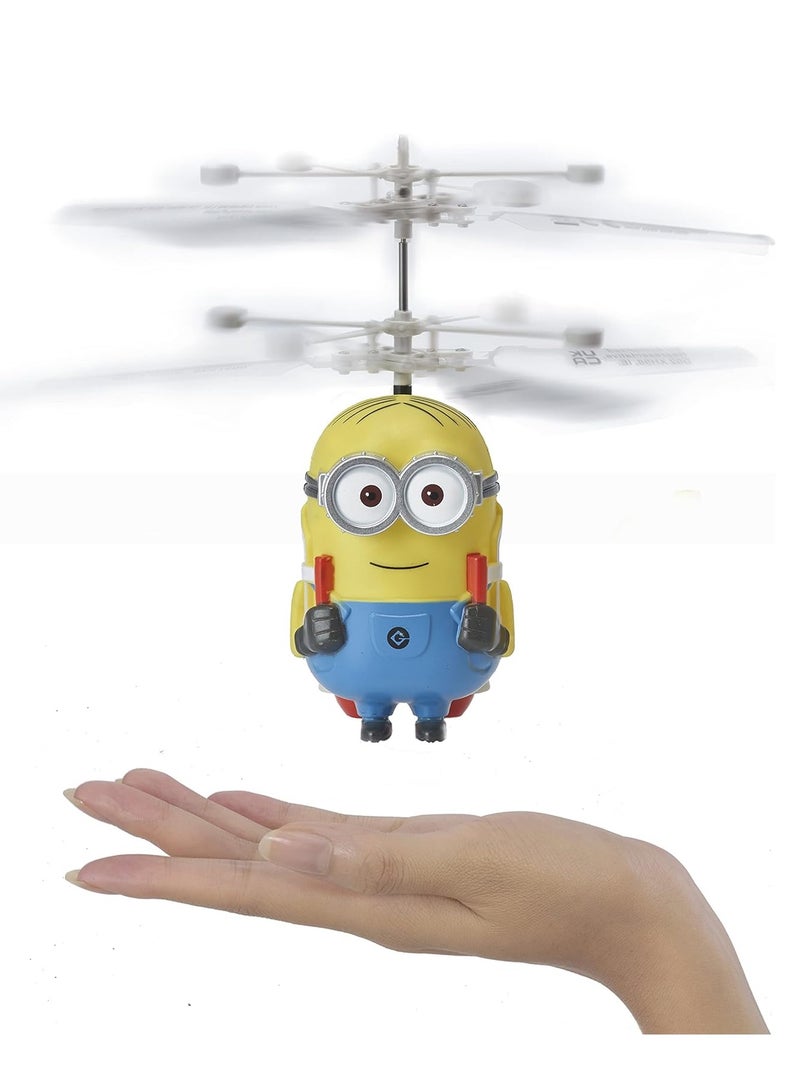 مينيونز رايز أوف جرو-ديف جيتباك هيليبال RC الكرة الطائرة | طائرة هليكوبتر تفاعلية صغيرة للأطفال تعمل بالتحكم عن بعد| المقتنيات والألعاب والهدايا الرسمية للأولاد والبنات، للأعمار من 8 سنوات فما فوق