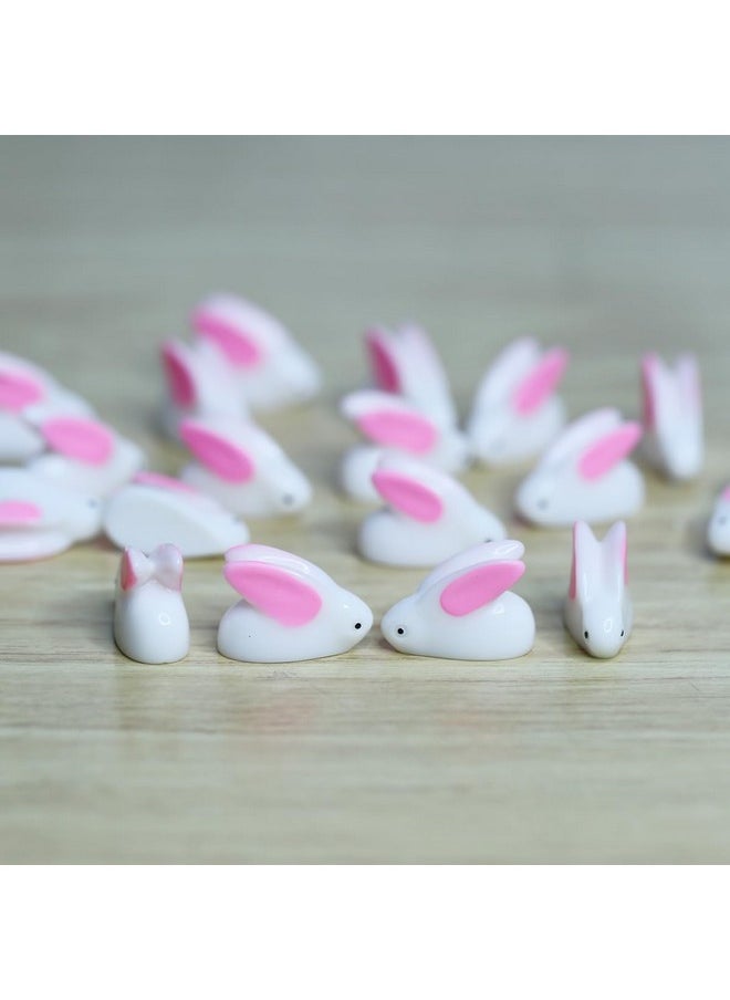 Wonderland - Wonderland Mini Pink Ear Rabbit (Set of 20)|Miniature Toys | Tiny Toys |Small Figures | Dollhouse| Fairy Garden Accessories| Unique Gifts - Image 1