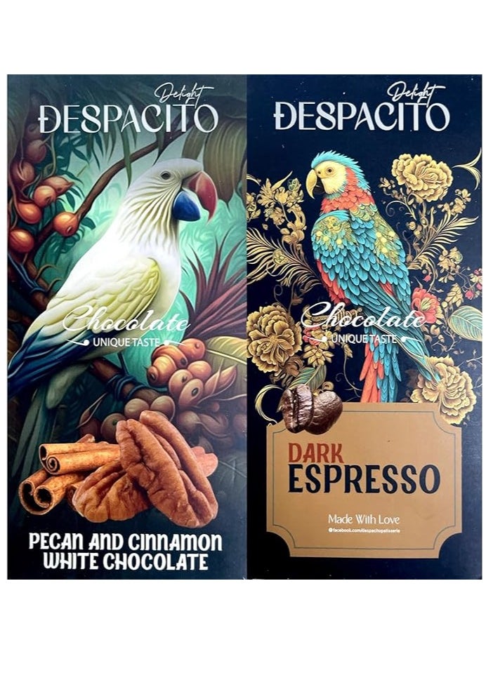 DESPACITO - Chocolate from Global Farm 80 Grams milk chocolate, cinnamon and pecans - Image 1