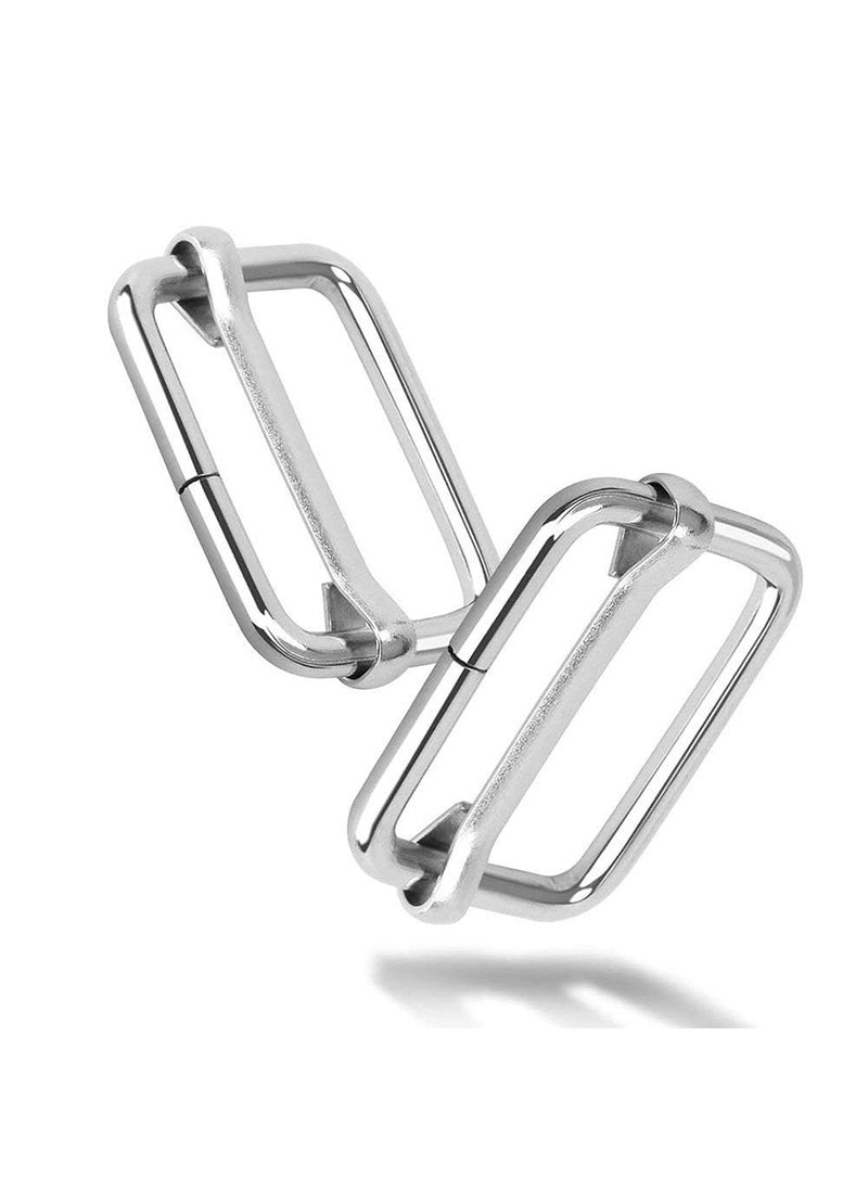 DIY Crafts DIY Crafts CTDIYHI21111 Slide Buckle 1 inch Nickel Plating Triglide Slides Rectangle Adjustable Webbing Slider for Fasteners Strap Backpack  - Image 2