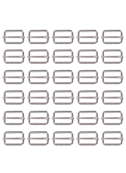 DIY Crafts CTDIYHI21111 Slide Buckle 1 inch Nickel Plating Triglide Slides Rectangle Adjustable Webbing Slider for Fasteners Strap Backpack