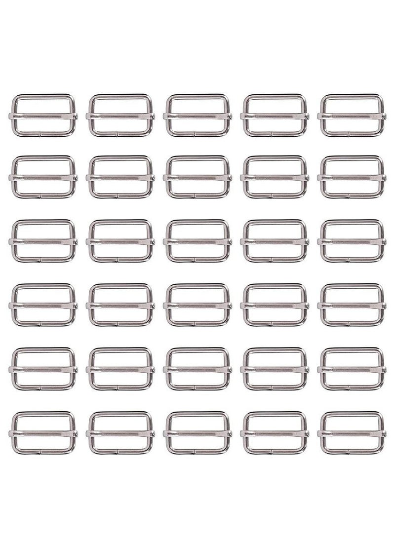 DIY Crafts DIY Crafts CTDIYHI21111 Slide Buckle 1 inch Nickel Plating Triglide Slides Rectangle Adjustable Webbing Slider for Fasteners Strap Backpack  - Image 1
