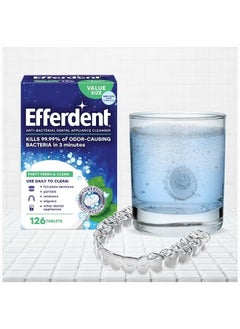 Efferdent Efferdent Retainer Cleaning Tablets, Denture Cleanser Tablets for Dental Appliances, Fresh & Clean, Minty Fresh, 90 Tablets  - Image 4