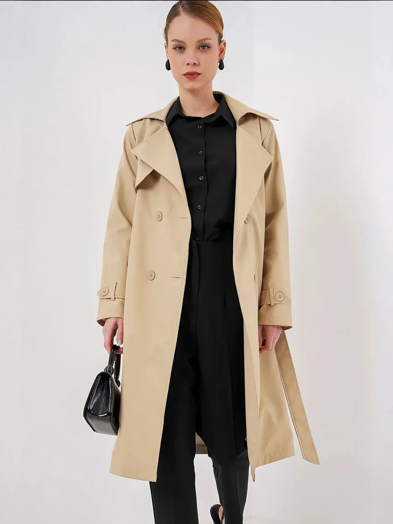 BIG DART BDART Double Breasted Long Trench Coat