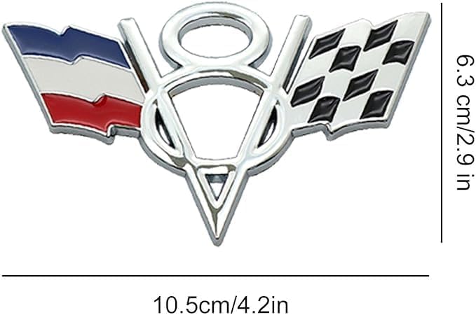 OAN شعار إزاحة محرك V8 ثلاثي الأبعاد من ، ملصق زخرفي للسباقات، زخرفة الصندوق الخلفي والغطاء الخلفي والمصد، ملحقات زخرفية (V8 فرنسا) - Image 5