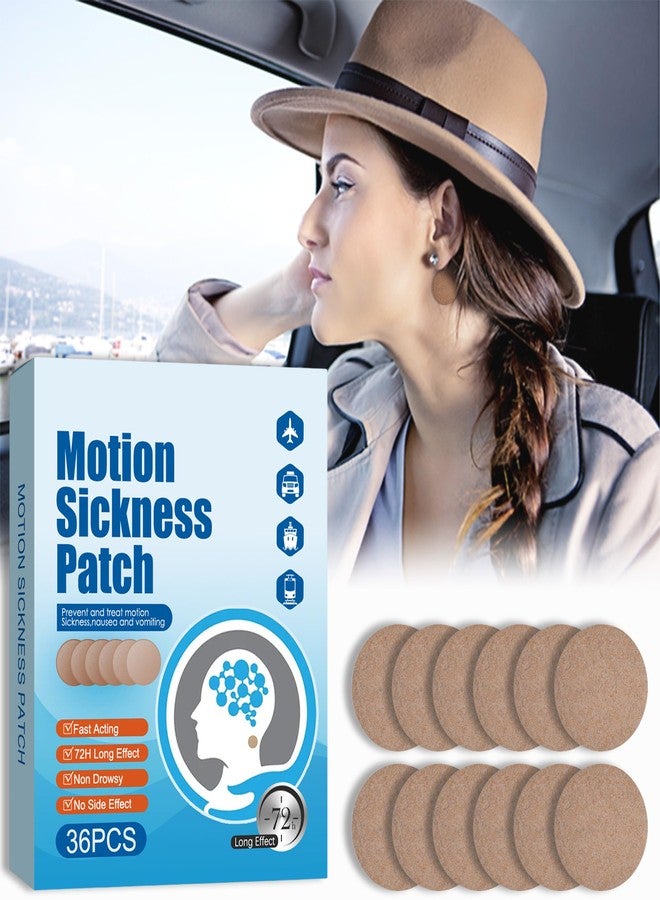 MEDIMATIC Motion Sickness Patches - Dizziness Vertigo & Nausea Relief - Motion Sickness Patches For Cruise Car And Boat Rides And Airplane Trips, Behind Ear Patches Motion Sickness For Adults And Kids, 36 Count - Image 1