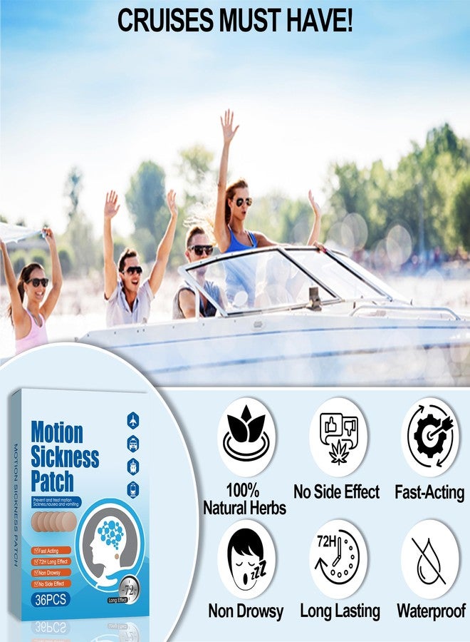 MEDIMATIC Motion Sickness Patches - Dizziness Vertigo & Nausea Relief - Motion Sickness Patches For Cruise Car And Boat Rides And Airplane Trips, Behind Ear Patches Motion Sickness For Adults And Kids, 36 Count - Image 3