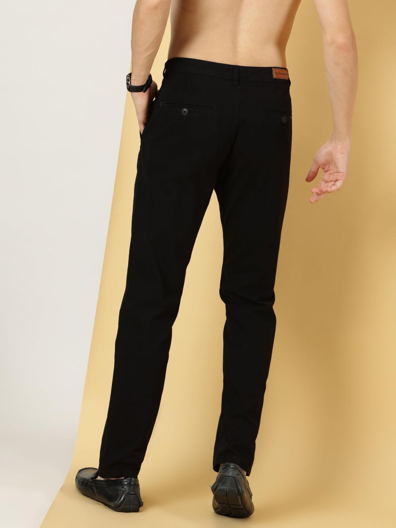 Thomas Scott Men's 100% Cotton Slim Fit Casual Chino Trouser (40, Black) - Image 4