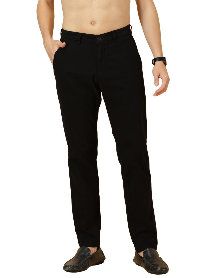 Thomas Scott Men's 100% Cotton Slim Fit Casual Chino Trouser (40, Black) - Image 1