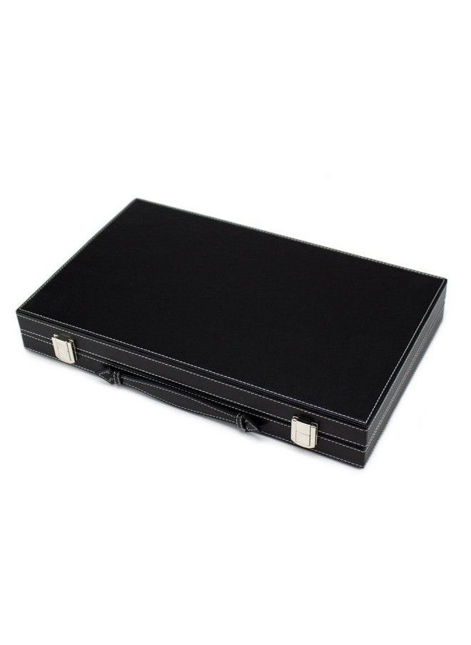 Brybelly - Deluxe 15Inch Backgammon Set With Stitched Black Leatherette Case - Image 1