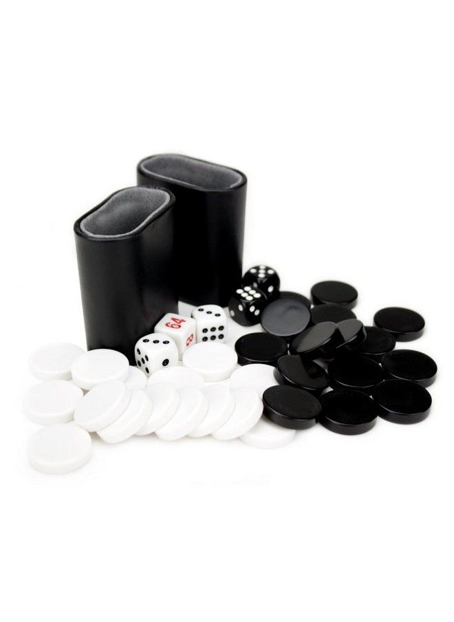 Brybelly - Deluxe 15Inch Backgammon Set With Stitched Black Leatherette Case - Image 1