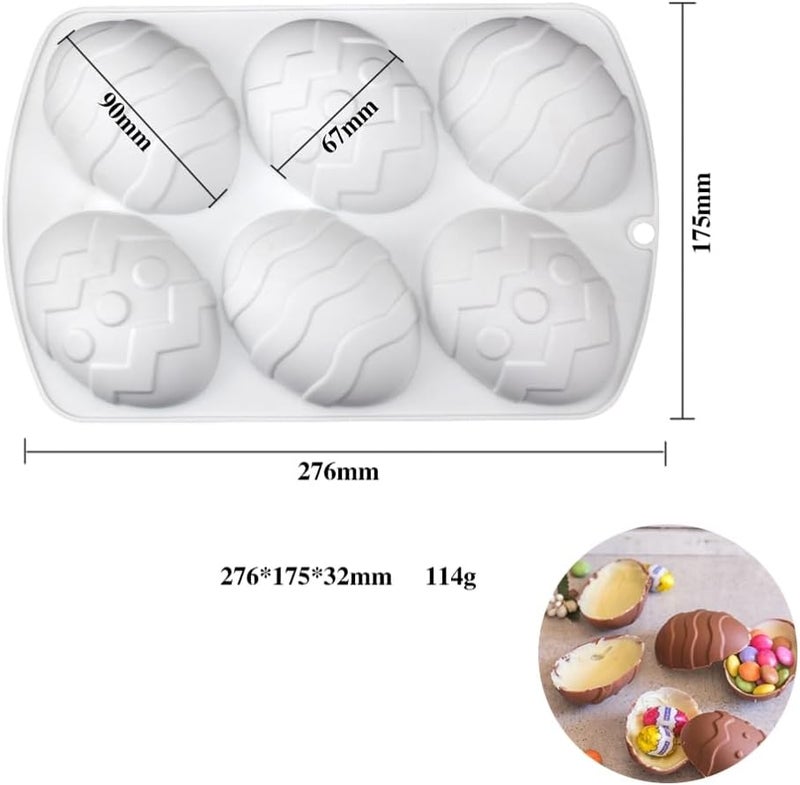 mostsom Silicone Mold Chocolate Decorating Mould DIY Cake Mousse Molds Baking Accessories Reusable Tools (Egg N_11.84 X7 X1.28inch) - Image 2