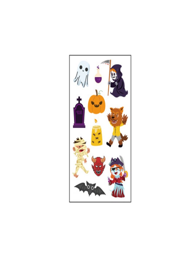1 Sheet Cartoon Halloween Tattoo Stickers for Kid Fake Tatoo Children Hallowmas Body Art Waterproof Temporary Tattoo Sticker 105*60mm - Image 1