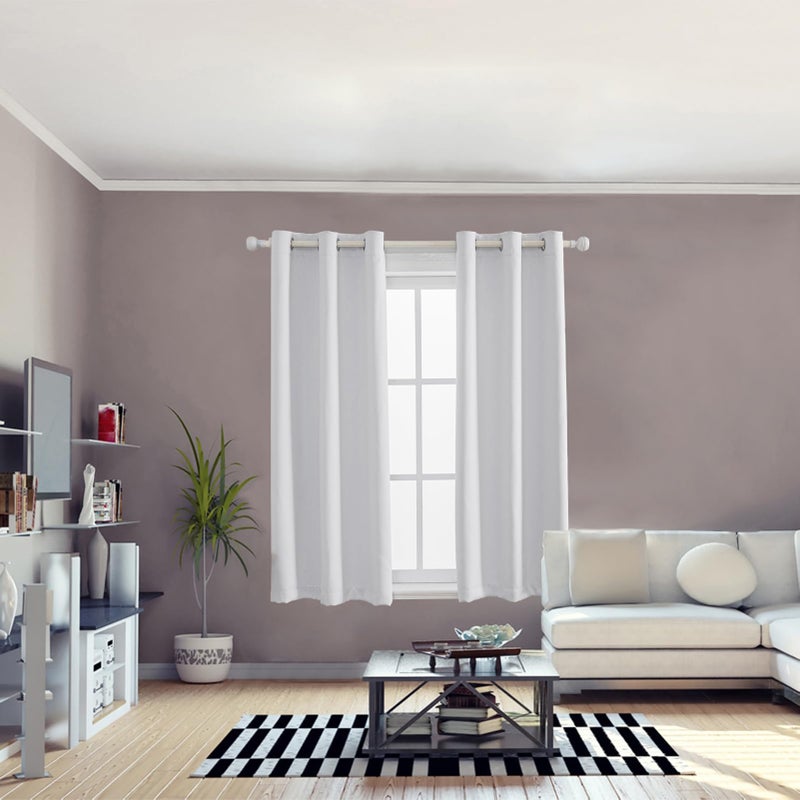 Anytime 100% Blackout Curtain 2 Panels Set,Thermal Insulated Window Drapes for Bedroom,Full Shading Panels (Greyish White,37W x 63L) - Image 5