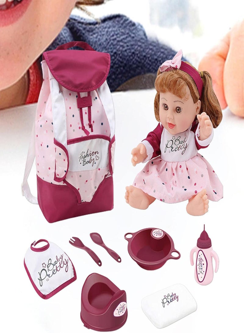 GGOOT Real Life Baby Dolls | Baby Dolls That Look Real | Vinyl Realistic Baby Girl, Dolls with Pink Clothes and Tableware, Birthday Gift Set for Girls - Image 3