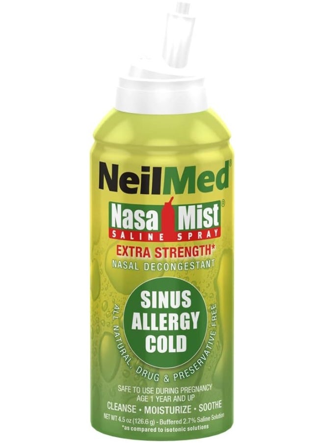 NeilMed Nasamist Hypertonic Extra Strength Saline Spray, 125Ml  - Image 1