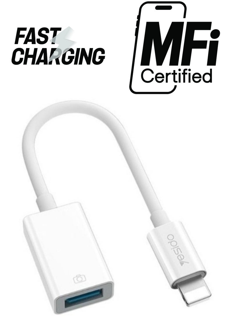 YESIDO GS10 IPHONE OTG CABLE ADAPTER - Image 1