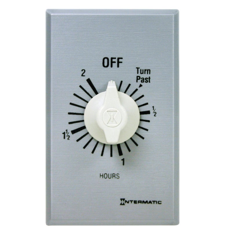 Intermatic FF2H 2-Hour Spring Loaded Wall Timer SPST No Hold - Enhance Energy Efficiency with Universal Compatibility - Automatic Timer for Effortless Control, Brushed Metal Finish - Image 5