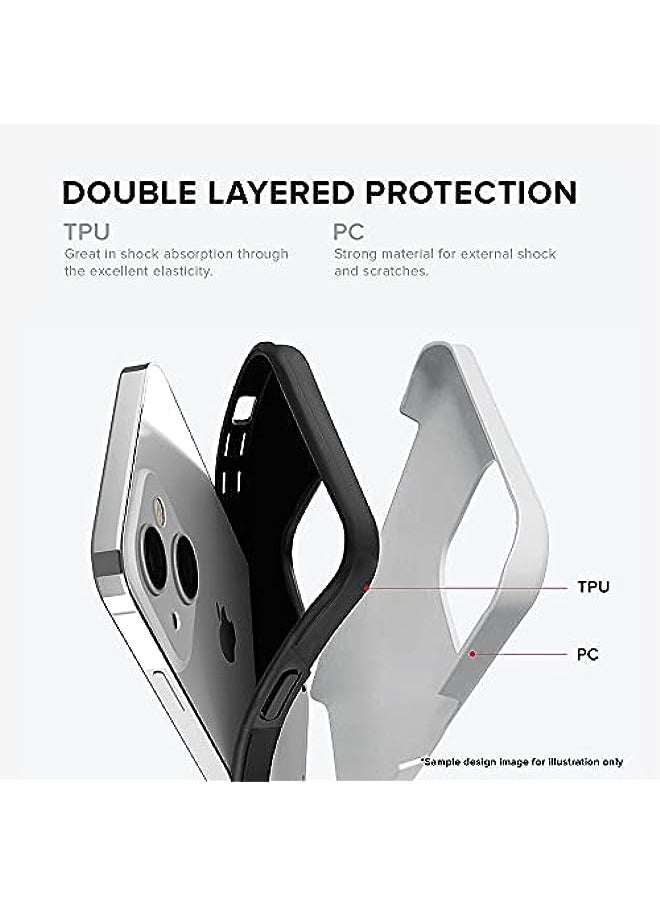HuHa - Tough Pro Series Case Compatible with Apple iPhone 13 Mini, Dual Layer hybrid PC + TPU Customized Mobile Cover Shield with TPU Protection in Matte Finish Print - La - Image 1