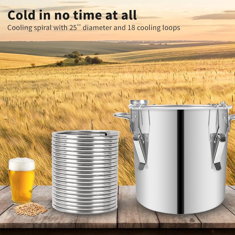 BACOENG 1/2" x 50Ft 304 Wort Chiller, Stainless Steel Tubing Coil for Ice Bath Beer Brewing Tubing Coil, Water Cooler Equipment - Image 5