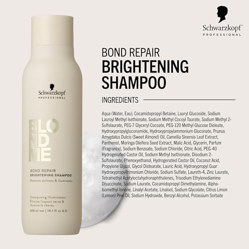 BlondMe Bond Repair Brightening Shampoo for Blonde Hair | Removes Build-Up and Impurities | Repairs, Hydrates, & Brightens Blonde, Lightened, & Grey Hair - Image 3
