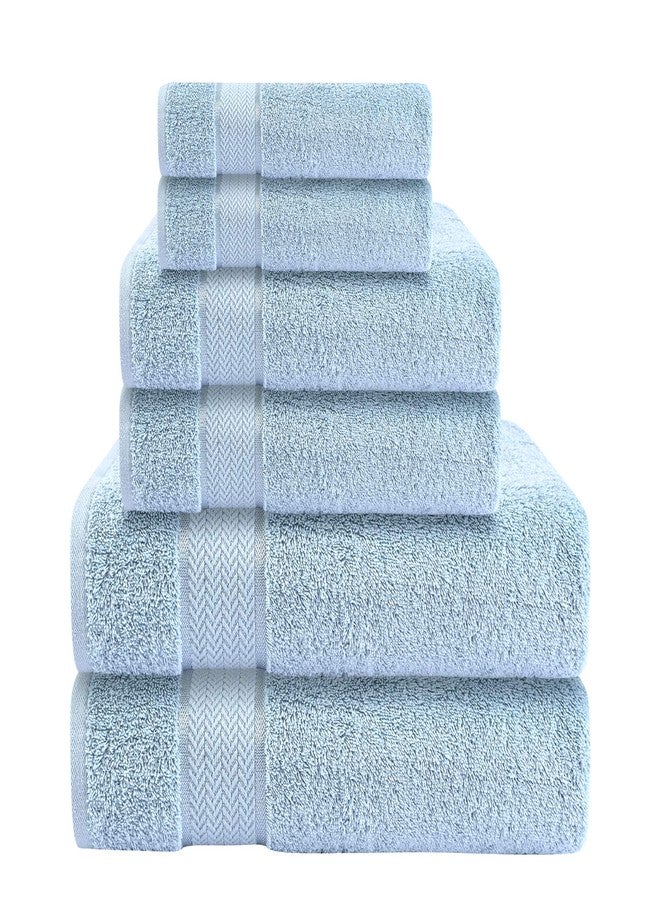 CRAFTBERRY 6 Piece Luxury Bath Towel Set - 100% Cotton, Quick Dry, Absorbent, Soft & Plush - Gym, Spa, Hotel, Pool, Shower Towels - Image 1